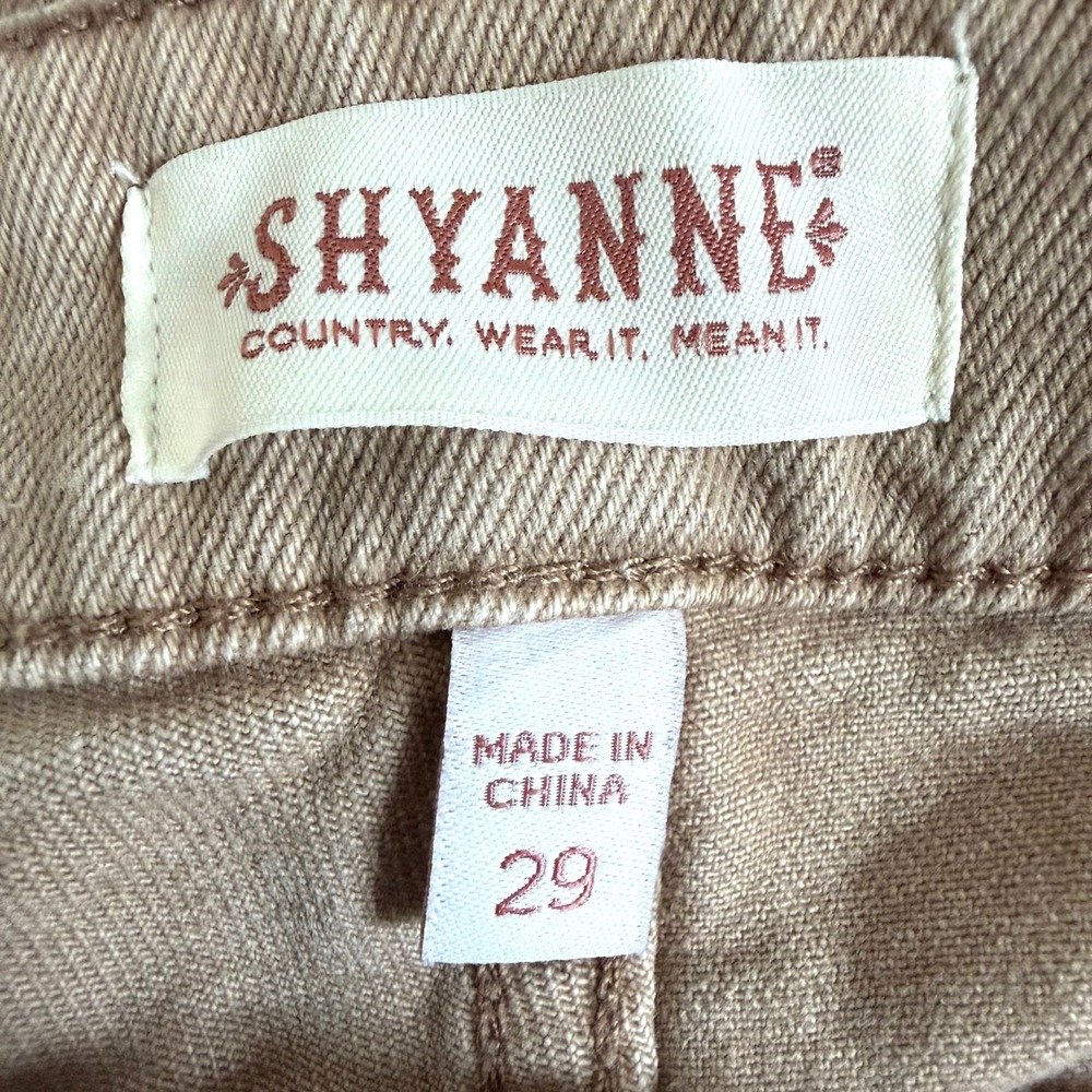 Shyanne Brown Flare Bell Bottom Denim Jeans Boho Western Festival  29x34 - Picture 6 of 10